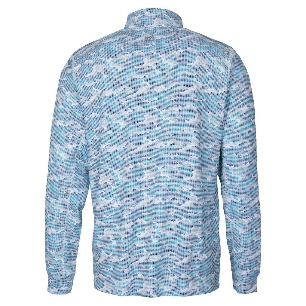 Cutter & Buck Traverse Camo Print Stretch Quarter-Zip Top - Seattle Seahawks