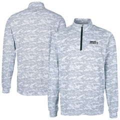 Cutter & Buck Traverse Camo Print Stretch Quarter-Zip Top - Seattle Seahawks