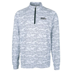 Cutter & Buck Traverse Camo Print Stretch Quarter-Zip Top - Seattle Seahawks