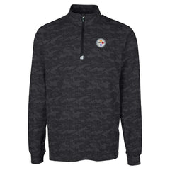 Cutter & Buck Traverse Camo Print Stretch Quarter-Zip Top - Pittsburgh Steelers