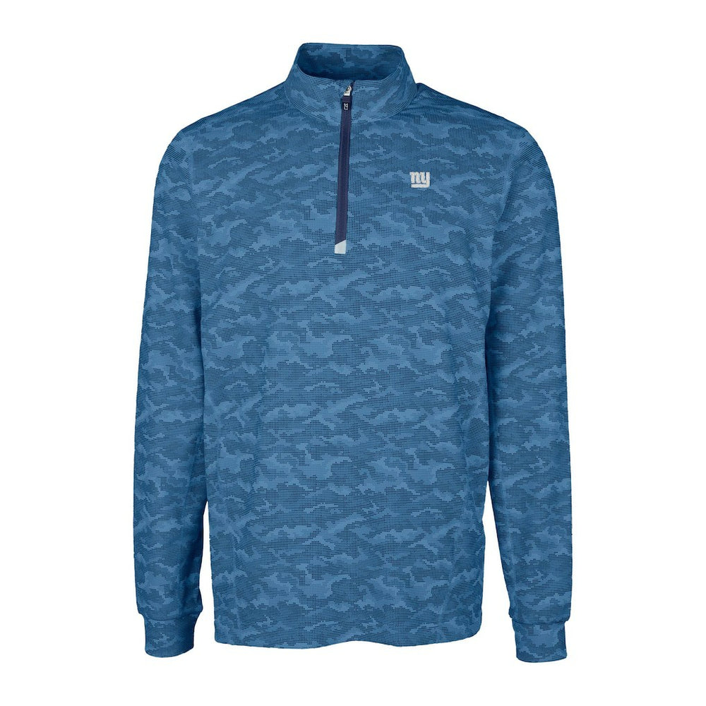 Cutter & Buck Traverse Camo Print Stretch Quarter-Zip Top - New York Giants