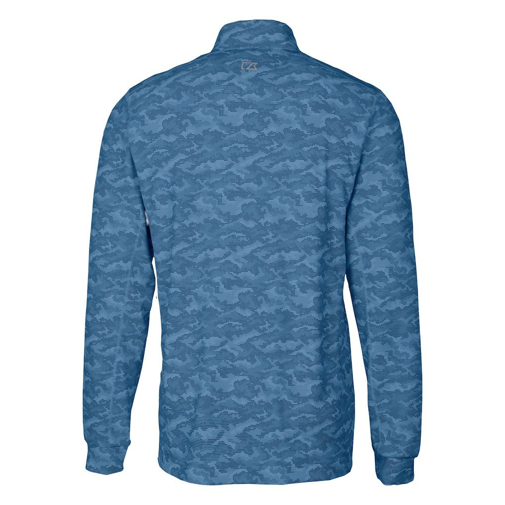 Cutter & Buck Traverse Camo Print Stretch Quarter-Zip Top - New York Giants