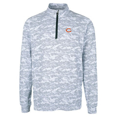 Cutter & Buck Traverse Camo Print Stretch Quarter-Zip Top - Chicago Bears