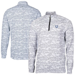 Cutter & Buck Traverse Camo Print Stretch Quarter-Zip Top - Indianapolis Colts