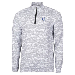 Cutter & Buck Traverse Camo Print Stretch Quarter-Zip Top - Indianapolis Colts