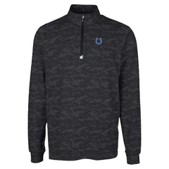 Cutter & Buck Traverse Camo Print Stretch Quarter-Zip Top - Indianapolis Colts