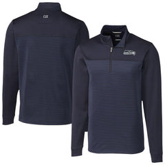 Cutter & Buck Traverse Stripe Stretch DryTec Quarter-Zip Top - Seattle Seahawks