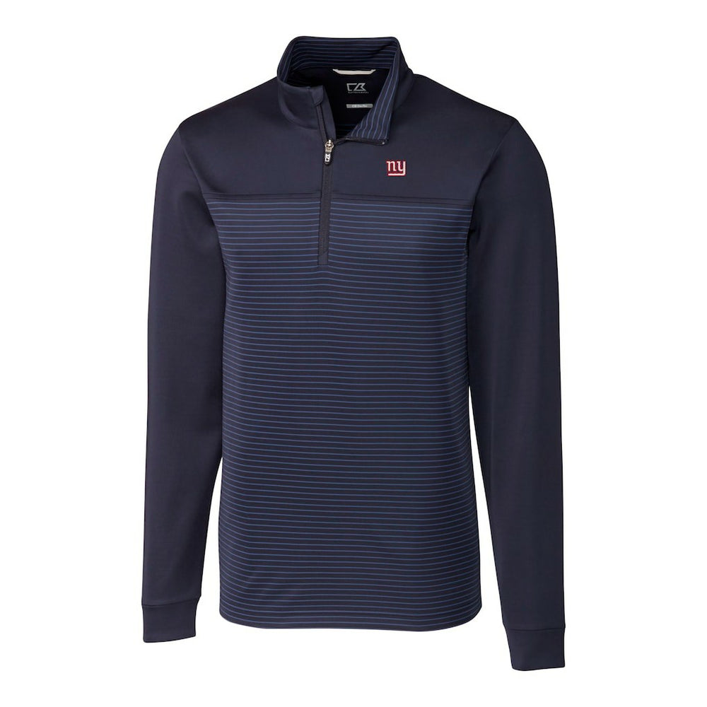 Cutter & Buck Traverse Stripe Stretch DryTec Quarter-Zip Top - New York Giants