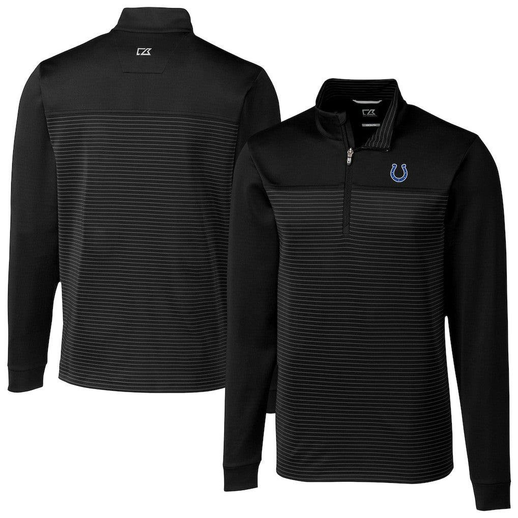 Cutter & Buck Traverse Stripe Stretch DryTec Quarter-Zip Top - Indianapolis Colts