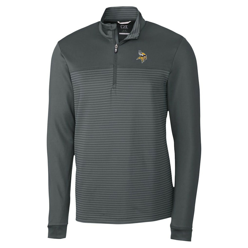 Cutter & Buck Traverse Stripe Stretch DryTec Quarter-Zip Top - Minnesota Vikings