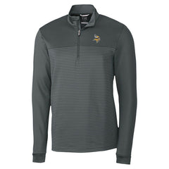 Cutter & Buck Traverse Stripe Stretch DryTec Quarter-Zip Top - Minnesota Vikings