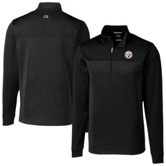 Cutter & Buck Traverse Stripe Stretch DryTec Quarter-Zip Top - Pittsburgh Steelers