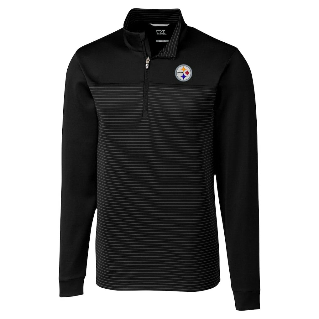 Cutter & Buck Traverse Stripe Stretch DryTec Quarter-Zip Top - Pittsburgh Steelers