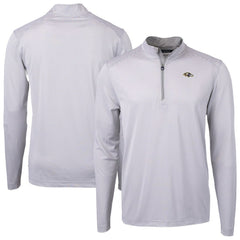 Cutter & Buck Virtue Eco Pique Micro Stripe Quarter-Zip Jacket - Baltimore Ravens