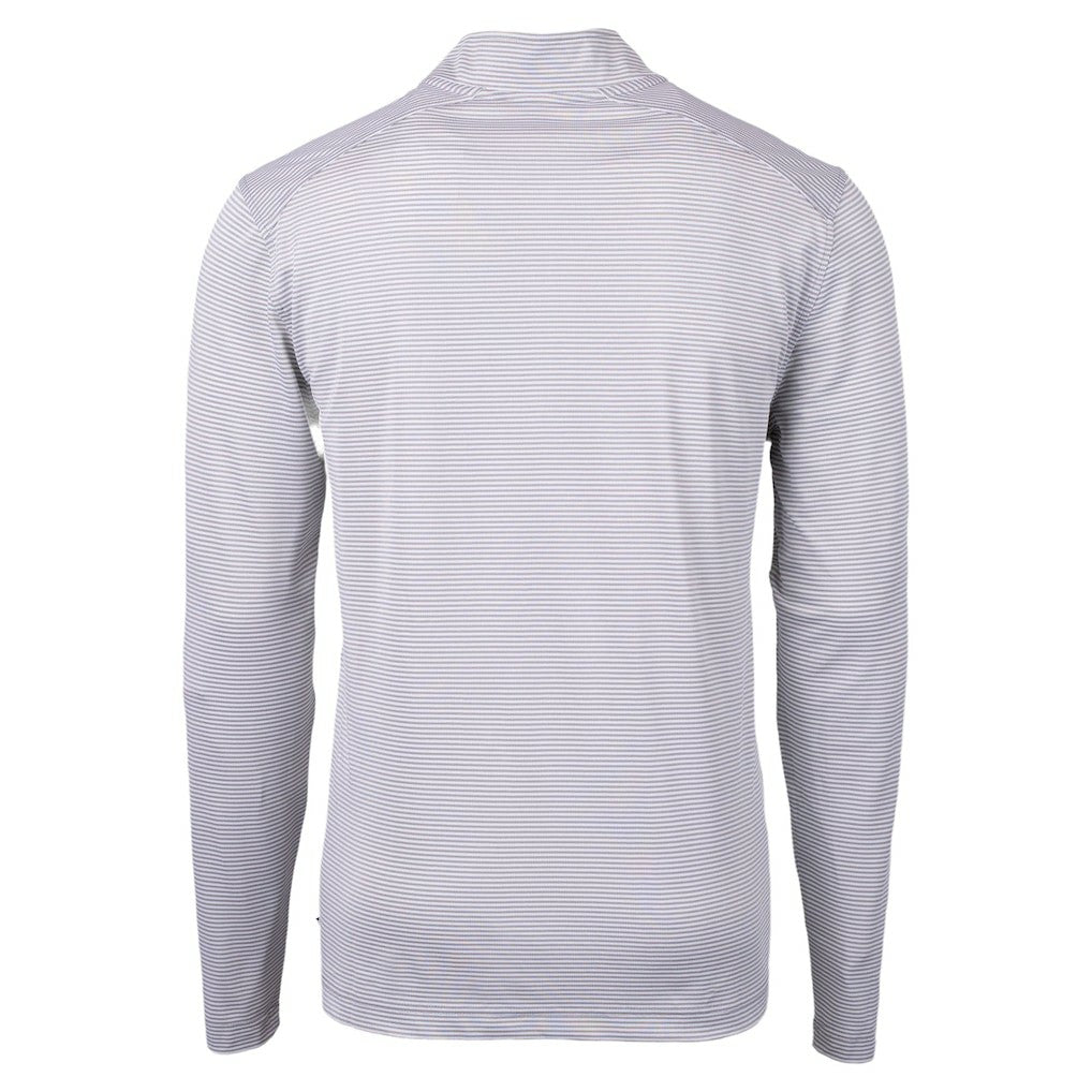 Cutter & Buck Virtue Eco Pique Micro Stripe Quarter-Zip Jacket - Baltimore Ravens