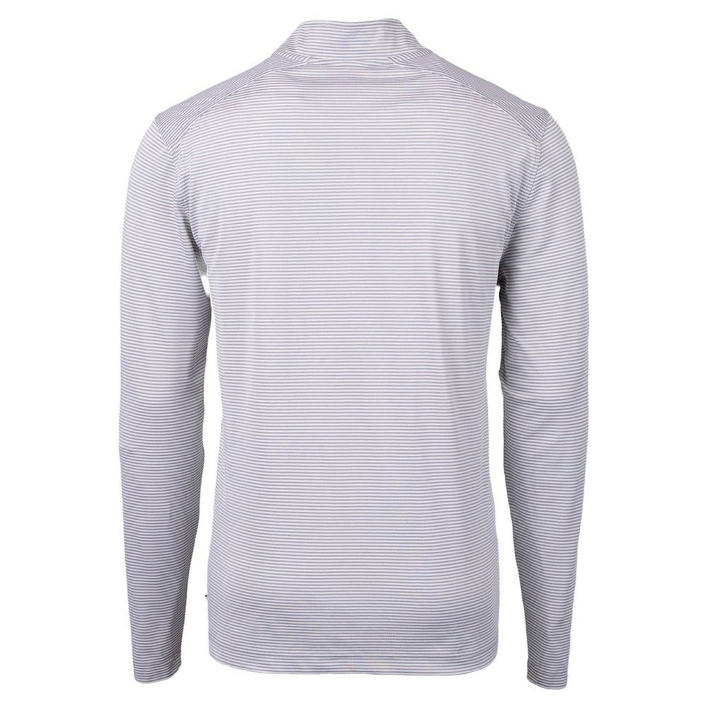 Cutter & Buck Virtue Eco Pique Micro Stripe Quarter-Zip Jacket - Baltimore Ravens