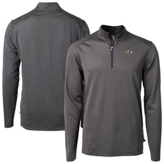 Cutter & Buck Virtue Eco Pique Micro Stripe Quarter-Zip Jacket - Baltimore Ravens