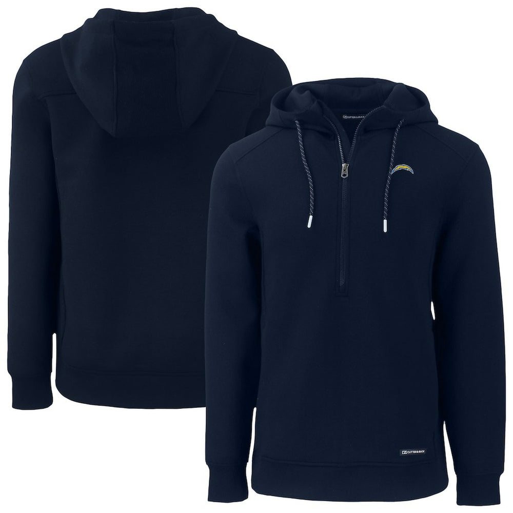 Cutter & Buck Roam Eco Recycled Half-Zip Hoodie - Los Angeles Chargers