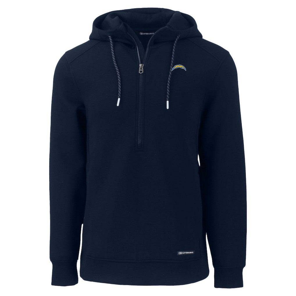 Cutter & Buck Roam Eco Recycled Half-Zip Hoodie - Los Angeles Chargers