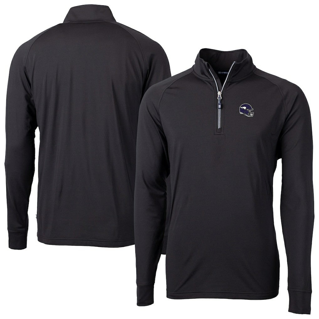 Cutter & Buck Big & Tall Adapt Eco DryTec Raglan Quarter-Zip Jacket - Minnesota Vikings