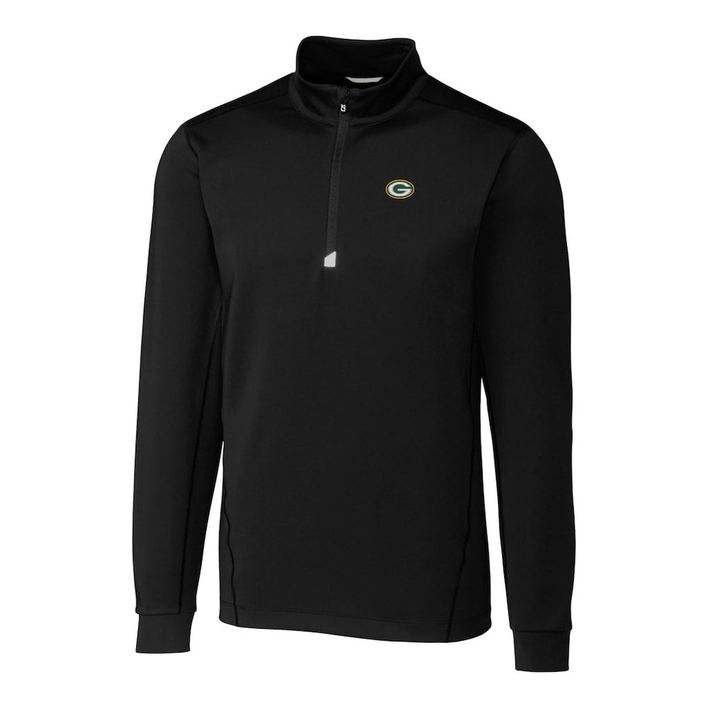 Cutter & Buck Big & Tall Traverse Eco Tri-Blend DryTec Quarter-Zip Jacket - Green Bay Packers
