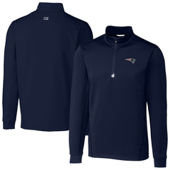 Cutter & Buck Big & Tall Traverse Eco Tri-Blend DryTec Quarter-Zip Jacket - New England Patriots