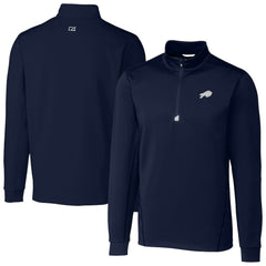 Cutter & Buck Big & Tall Traverse Eco Tri-Blend DryTec Quarter-Zip Jacket - Buffalo Bills