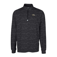 Cutter & Buck Big & Tall Traverse Eco Camo Tri-Blend DryTec Quarter-Zip Jacket - Baltimore Ravens