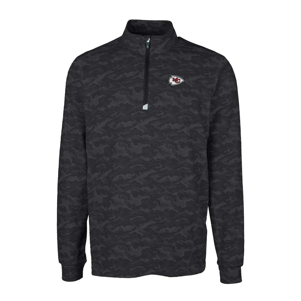 Cutter & Buck Big & Tall Traverse Eco Camo Tri-Blend DryTec Quarter-Zip Jacket - Kansas City Chiefs