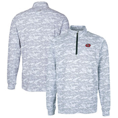 Cutter & Buck Big & Tall Traverse Eco Camo Tri-Blend DryTec Quarter-Zip Jacket - San Francisco 49ers
