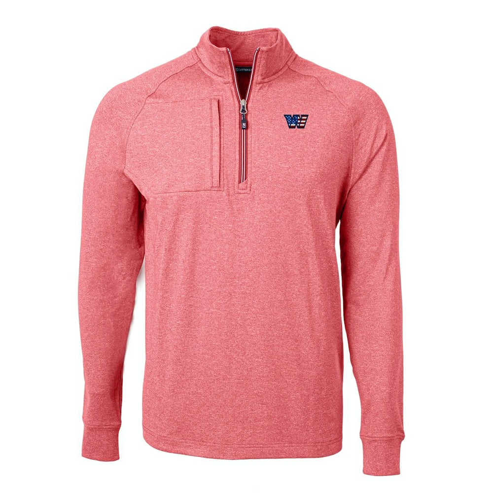 Cutter & Buck Big & Tall Adapt Eco Raglan Quarter-Zip Jacket - Washington Commanders