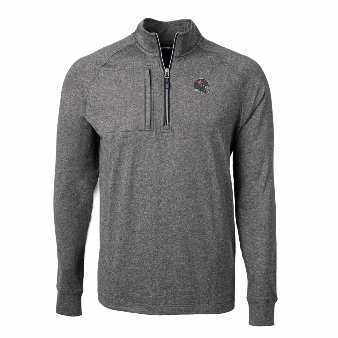 Cutter & Buck Big & Tall Adapt Eco Raglan Quarter-Zip Jacket - Tampa Bay Buccaneers