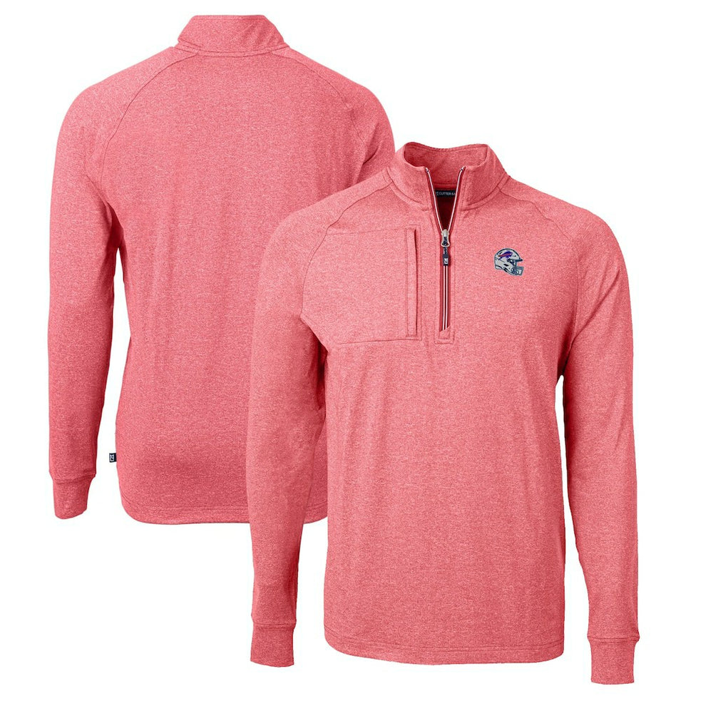 Cutter & Buck Big & Tall Adapt Eco Raglan Quarter-Zip Jacket - Buffalo Bills