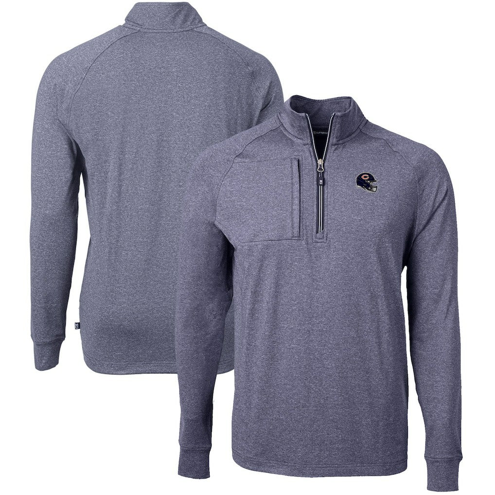 Cutter & Buck Big & Tall Adapt Eco Raglan Quarter-Zip Jacket - Chicago Bears