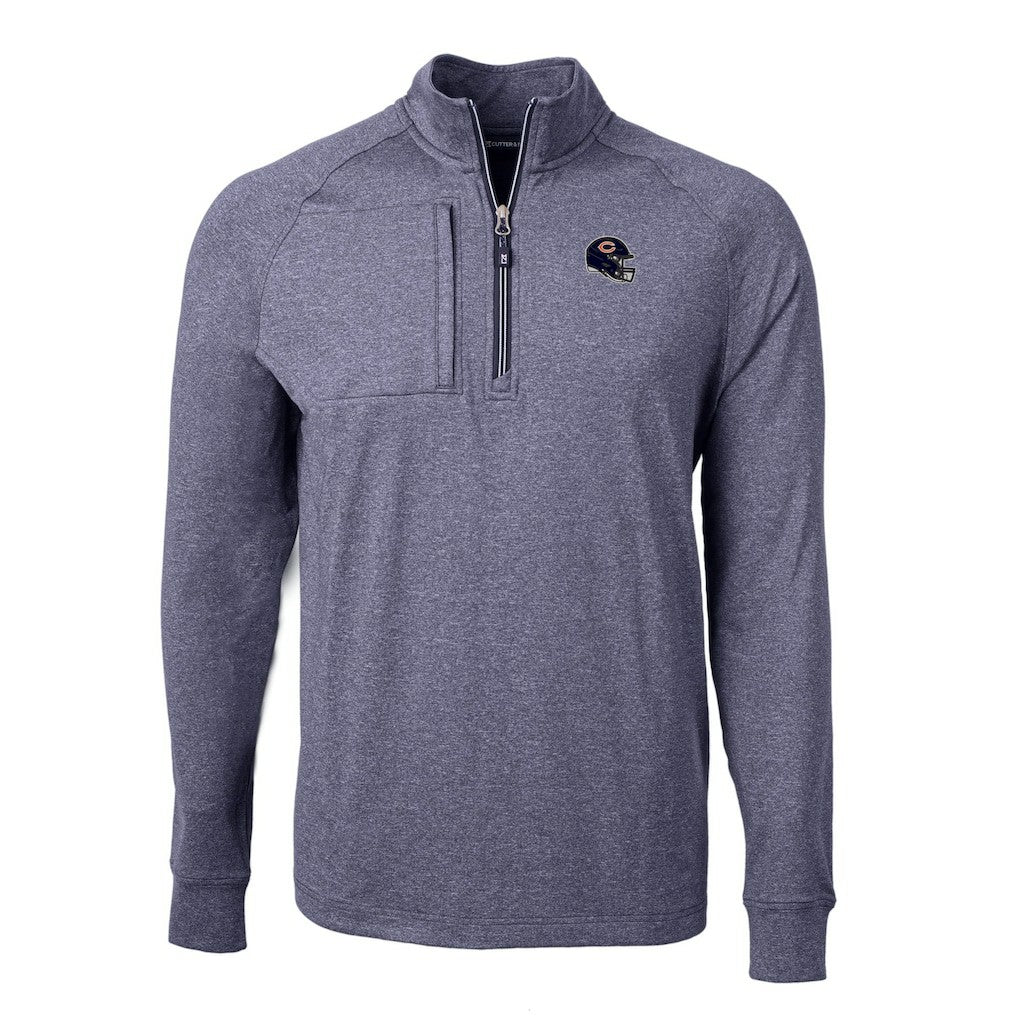 Cutter & Buck Big & Tall Adapt Eco Raglan Quarter-Zip Jacket - Chicago Bears