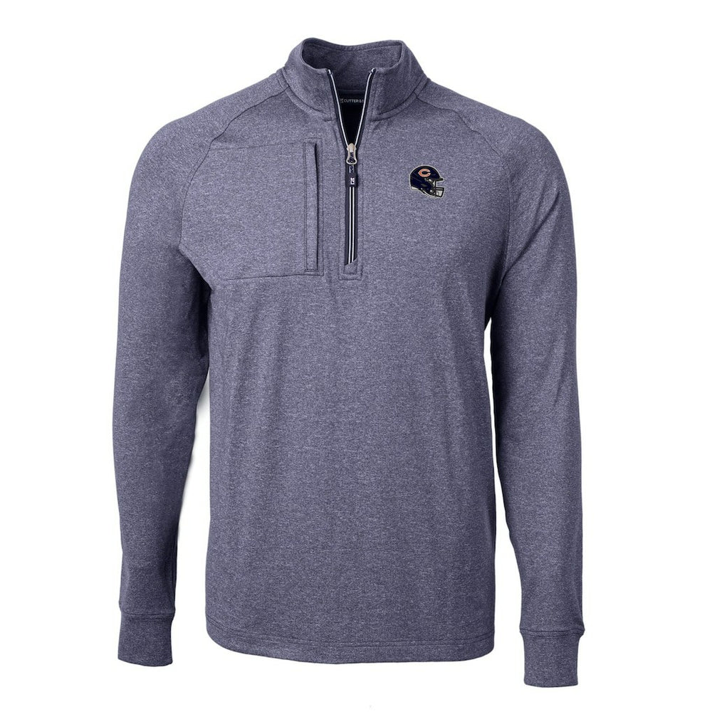 Cutter & Buck Big & Tall Adapt Eco Raglan Quarter-Zip Jacket - Chicago Bears