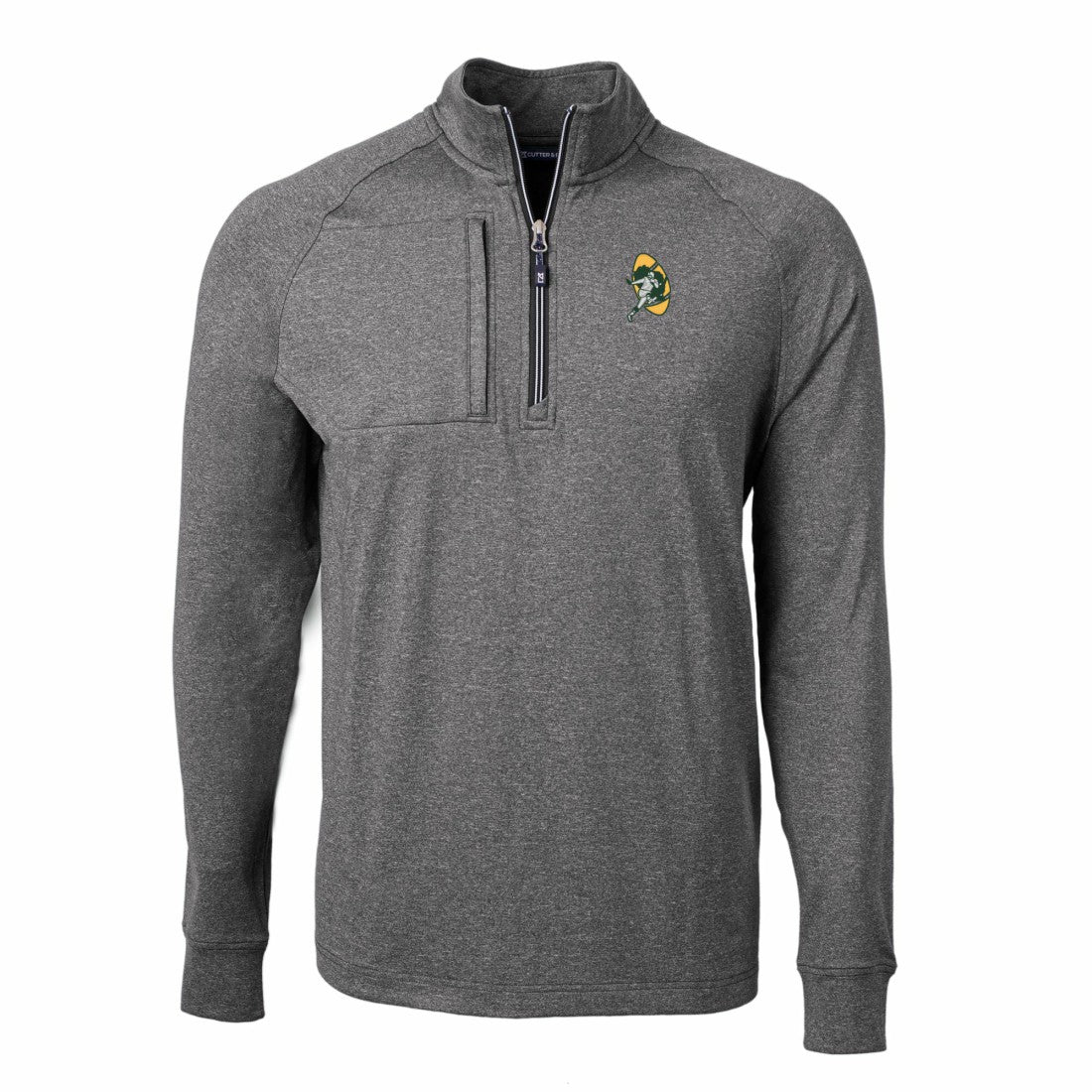 Cutter & Buck Big & Tall Adapt Eco Raglan Quarter-Zip Jacket - Green Bay Packers