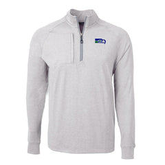 Cutter & Buck Big & Tall Adapt Eco Raglan Quarter-Zip Jacket - Seattle Seahawks