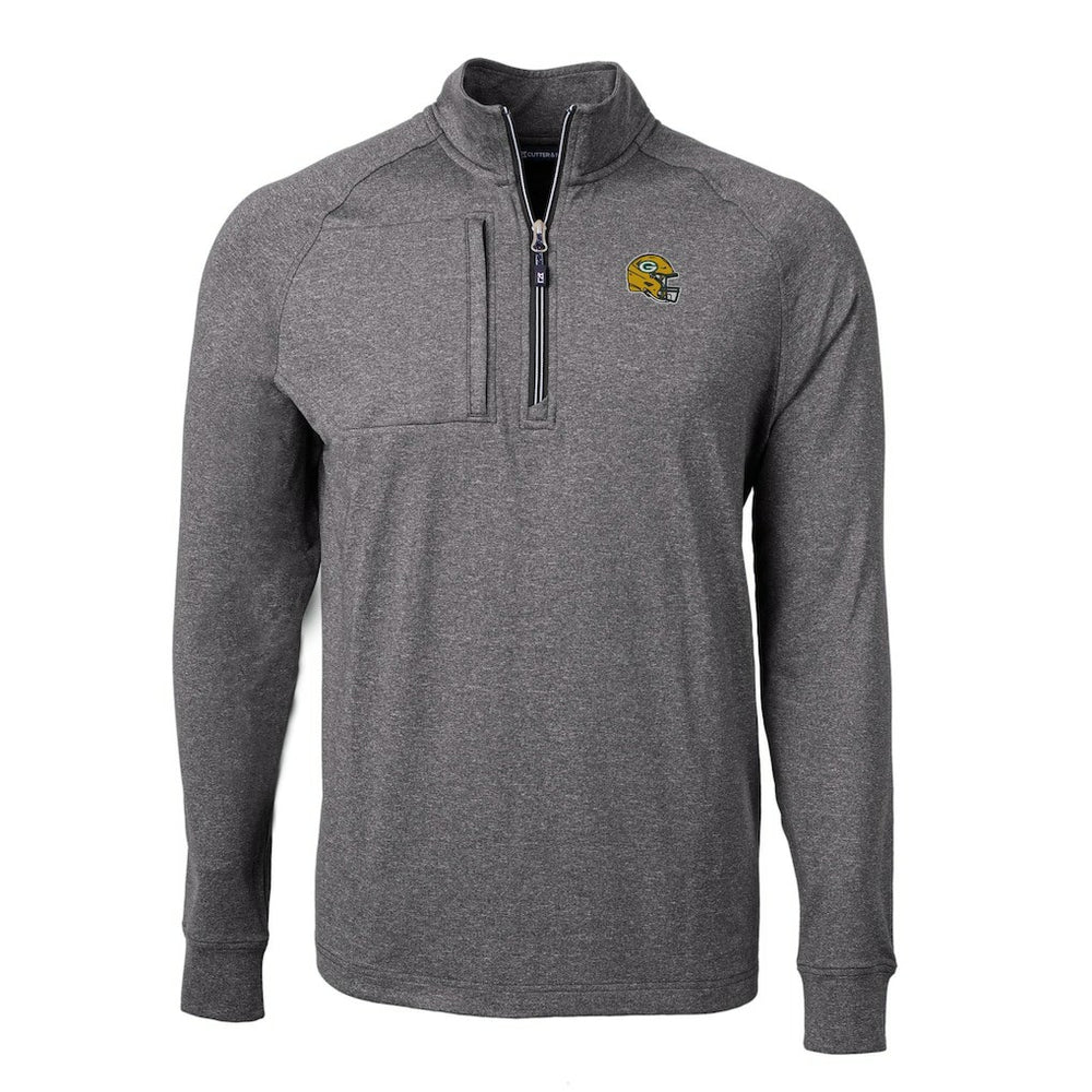 Cutter & Buck Big & Tall Adapt Eco Raglan Quarter-Zip Jacket - Green Bay Packers