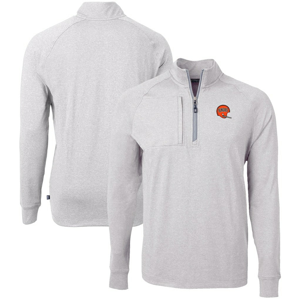 Cutter & Buck Big & Tall Adapt Eco Raglan Quarter-Zip Jacket - Cincinnati Bengals