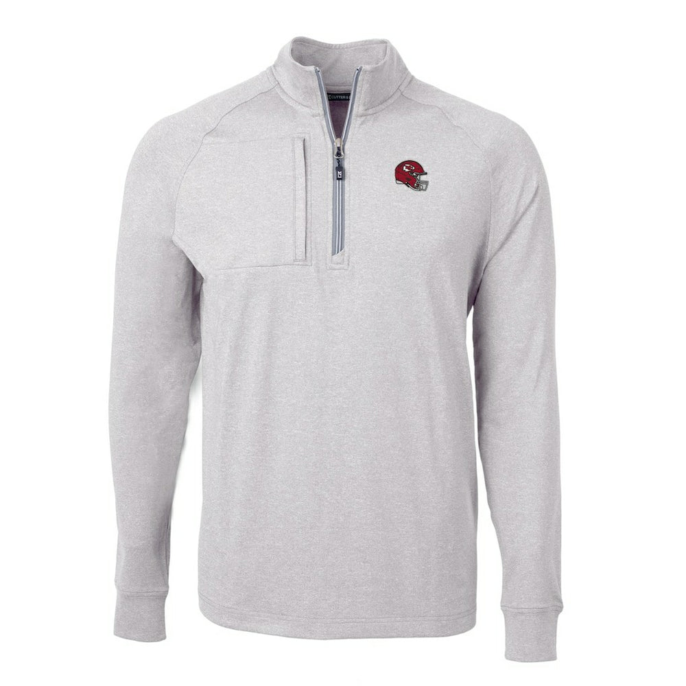Cutter & Buck Big & Tall Adapt Eco Raglan Quarter-Zip Jacket - Kansas City Chiefs