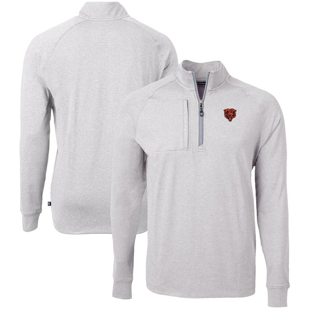 Cutter & Buck Big & Tall Adapt Eco Raglan Quarter-Zip Jacket - Chicago Bears