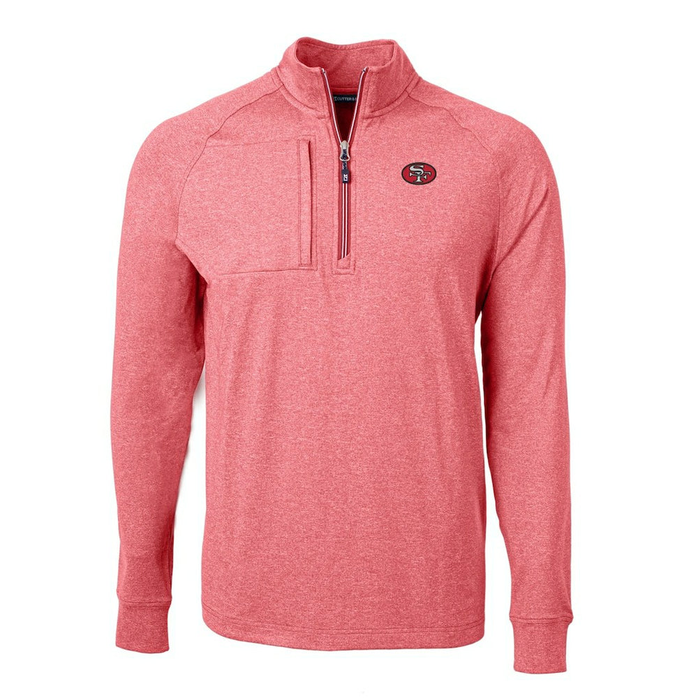 Cutter & Buck Big & Tall Adapt Eco Raglan Quarter-Zip Jacket - San Francisco 49ers