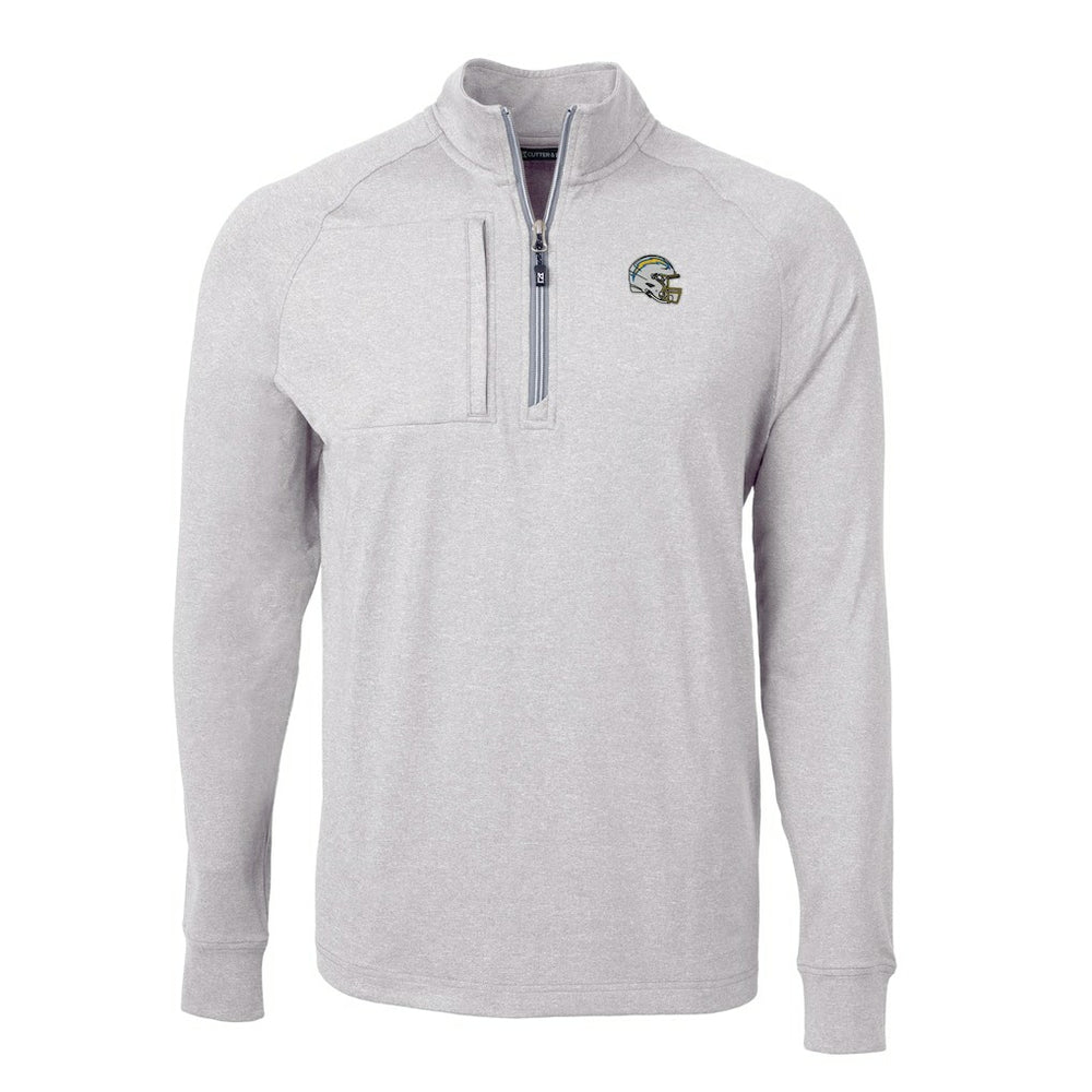 Cutter & Buck Big & Tall Adapt Eco Raglan Quarter-Zip Jacket - Los Angeles Chargers