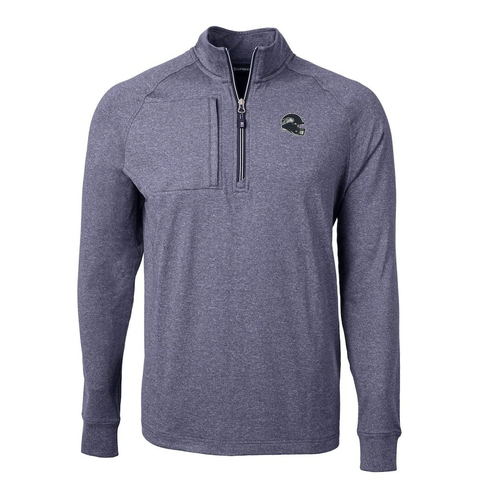 Cutter & Buck Big & Tall Adapt Eco Raglan Quarter-Zip Jacket - Seattle Seahawks
