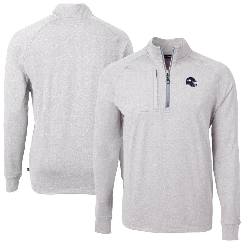 Cutter & Buck Big & Tall Adapt Eco Raglan Quarter-Zip Jacket - Minnesota Vikings