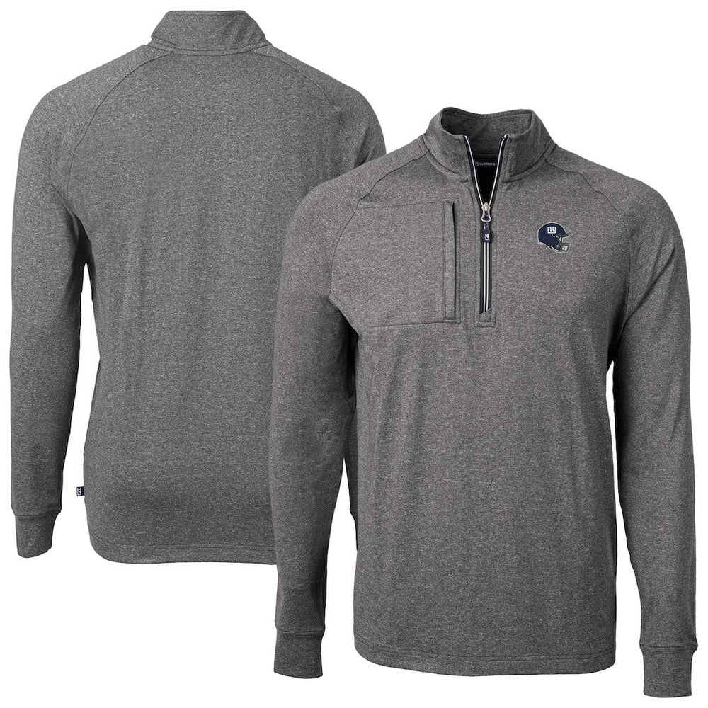 Cutter & Buck Big & Tall Adapt Eco Raglan Quarter-Zip Jacket - New York Giants