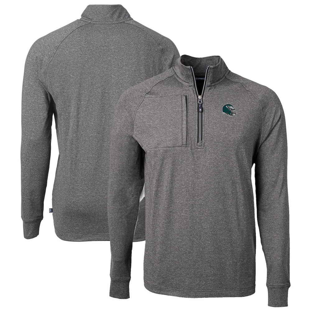 Cutter & Buck Big & Tall Adapt Eco Raglan Quarter-Zip Jacket - Philadelphia Eagles