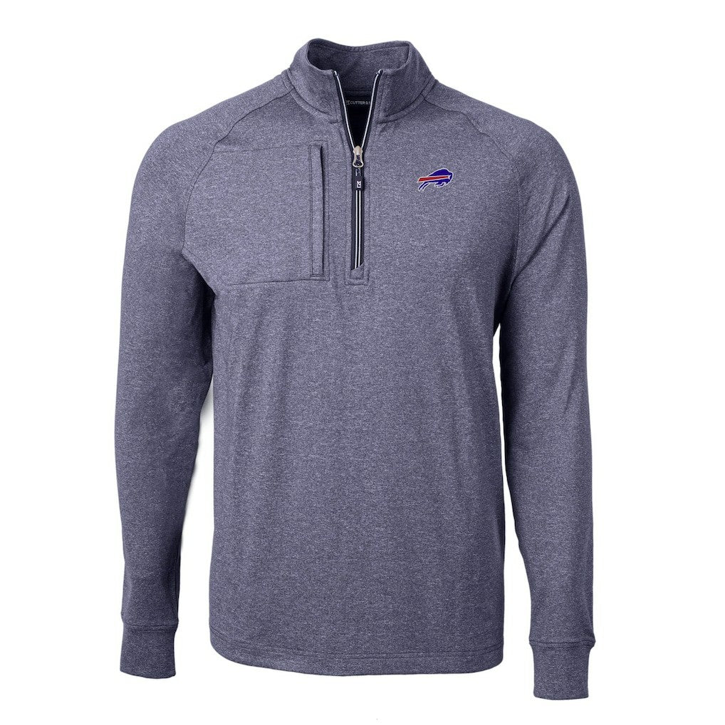 Cutter & Buck Big & Tall Adapt Eco Raglan Quarter-Zip Jacket - Buffalo Bills