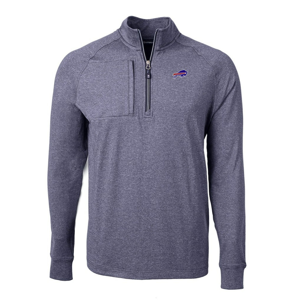 Cutter & Buck Big & Tall Adapt Eco Raglan Quarter-Zip Jacket - Buffalo Bills